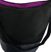 Load image into Gallery viewer, Black & Grey Nylon Convertible Backpack Purse with Dark Pink Nylon Lining