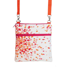 Load image into Gallery viewer, Pink Jelly Bean with Orange Nylon and Pink Zipper Mini Square Crossbody Bag by Tutenago