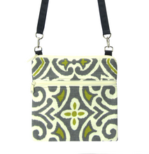 Load image into Gallery viewer, Granite Damask with Dark Grey Nylon Mini Square Crossbody Bag by Tutenago