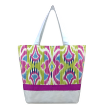 Load image into Gallery viewer, Lombrok with White Nylon and Pink Ribbon Ready-To-Ship Essential Tote Bag by Tutenago - The perfect women&#39;s oversized tote bag for work, beach, shopping or an everyday bag.
