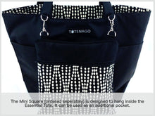 Load image into Gallery viewer, Swirled Paisley in Grey | Navy Nylon | Mini Square Crossbody Bag