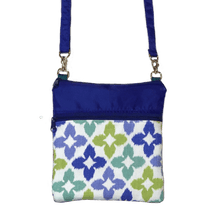 Load image into Gallery viewer, Novia in Blue & Green with Blue Nylon Mini Square Crossbody Bag by Tutenago