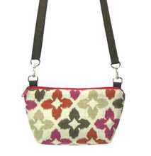 Load image into Gallery viewer, Red & Pink Novia with waterproof Dark Brown Nylon Ready-To-Ship Traveler Waist Bag and Small Crossbody Purse by Tutenag