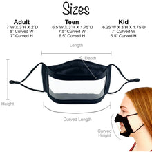 Load image into Gallery viewer, Navy Anti-Fog Window Face Mask