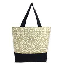 Load image into Gallery viewer, Tan Soliel with Waterproof Black Nylon Ready-To-Ship Essential Tote Bag by Tutenago - The perfect women's oversized tote bag for work, beach, shopping or an everyday bag.
