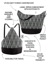 Load image into Gallery viewer, Anatomy for Tutenago Convertible Cool Backpack for Women - Easily transforms into backpack, purse, sling bag and messenger bag