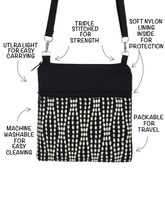 Load image into Gallery viewer, Anatomy of a Mini Square Cross Body Purse or Wet Bag by Tutenago