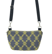 Load image into Gallery viewer, Trellis with Waterproof Navy Nylon Ready-To-Ship Traveler Waist Bag and Small Crossbody Purse by Tutenago