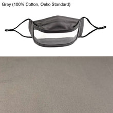 Load image into Gallery viewer, Gray Custom American Made Window Face Mask No Fog