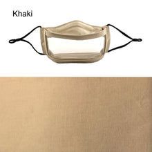 Load image into Gallery viewer, Khaki Anti-Fog Window Face Mask