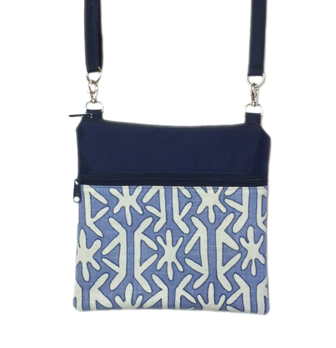 Navy Star with Waterproof Navy Nylon Ready-To-Use Mini Square Crossbody Bag by Tutenago
