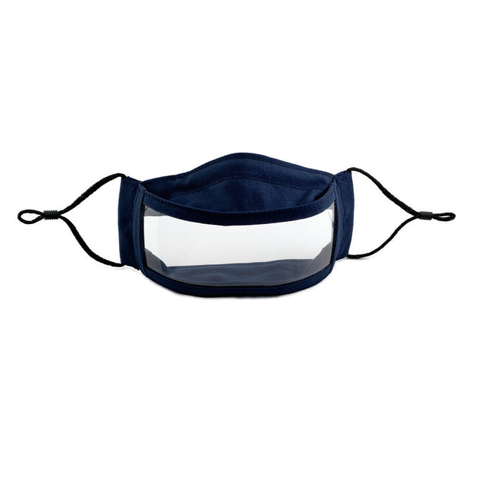 Navy Window Mask for the Lip Reading and Hearing Impaired